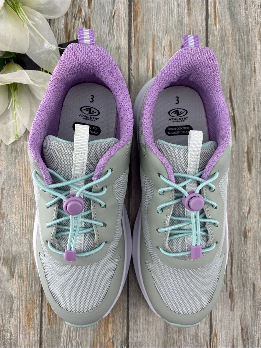 Little Girls Bungee Mesh Sneakers Shoes Size 3